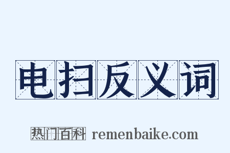 电扫反义词是什么意思的图片